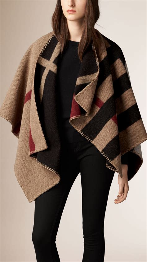 burberry black bella short cape|burberry poncho.